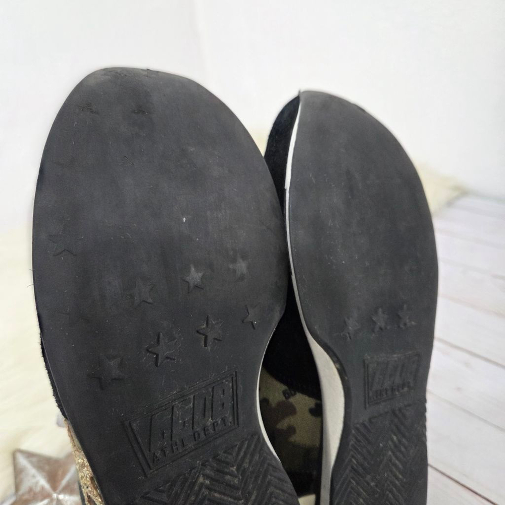 Golden Goose Running camo sneakers gold glitter star distressed black suede 38 - Picture 13 of 13